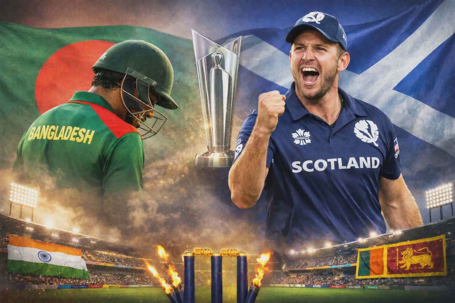 ICC Replaces Bangladesh With Scotland in T20 World Cup Amid Security Dispute