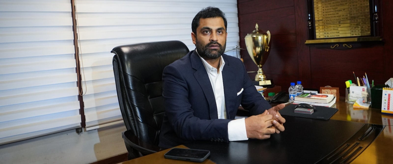 Tamim Iqbal, head of the ad hoc committee, at the BCB office.