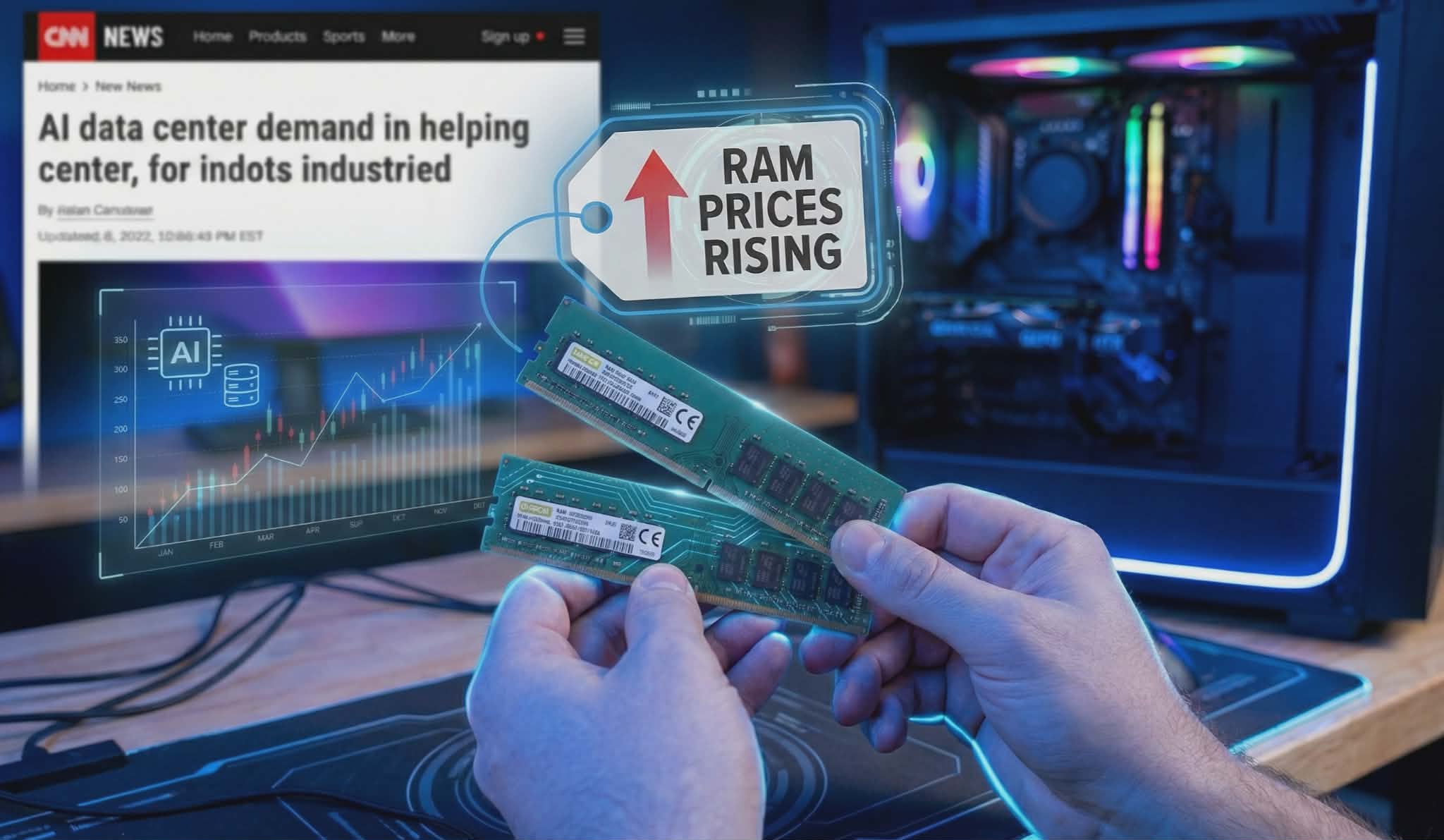 Global RAM Prices Surge as AI Demand Reshapes the PC Market
