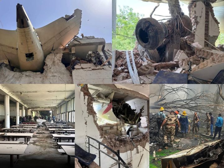 London-Bound Air India Boeing 787 Crashes Into Medical College Hostel in Ahmedabad