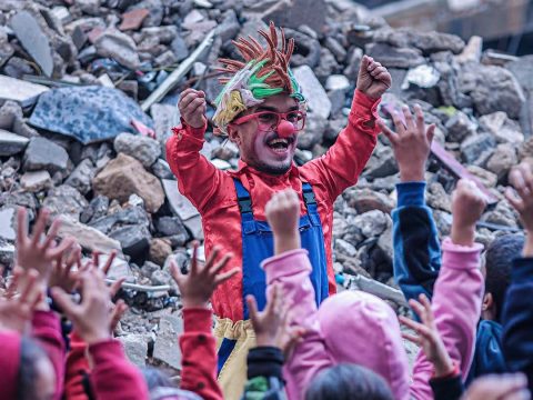 Gaza Clown Who Lost Entire Family Brings Laughter to Children Amid War